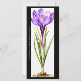 Erstellen Sie Ihre eigene gemalte Crocus Lesezeich