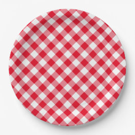 Erstellen Sie Ihre eigene Gingham Country Wedding Pappteller