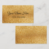 Erstellen Sie Ihre eigene Gold Glitzer Business Ca Visitenkarte (Vorne/Hinten)