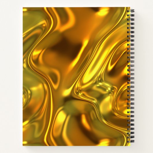 Erstellen Sie Ihre eigene Gold-Schwarz-weiß-Monogr Notizblock (Rückseite)