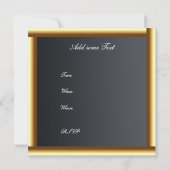 Erstellen Sie Ihre eigene Goldeinladung Einladung (Rückseite)