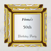 Erstellen Sie Ihre eigene Goldeinladung Einladung (Vorne/Hinten)