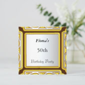 Erstellen Sie Ihre eigene Goldeinladung Einladung (Stehend Vorderseite)