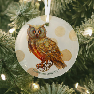 Erstellen Sie Ihre eigene goldene Steampunkuppe Ornament Aus Glas
