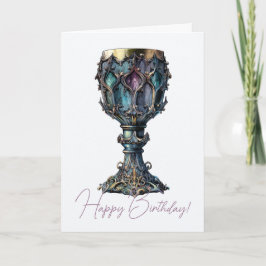 Erstellen Sie Ihre eigene goldgerüstete blaue Skih Feiertagskarte