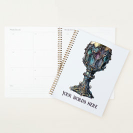 Erstellen Sie Ihre eigene goldgerüstete blaue Skih Planer