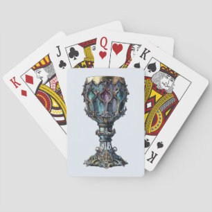 Erstellen Sie Ihre eigene goldgerüstete blaue Skih Spielkarten