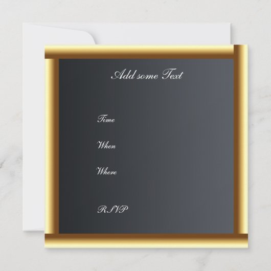 Erstellen Sie Ihre eigene Goldrausch-Einladung Einladung (Rückseite)