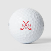 Erstellen Sie Ihre eigene Golf Club Theme Monogram Golfball (Vorderseite)