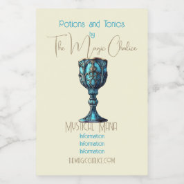 Erstellen Sie Ihre eigene gotische blaue Chalice Lebensmitteletikett