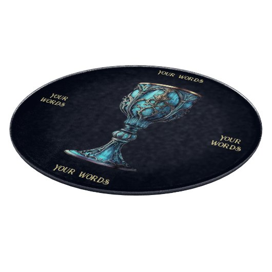 Erstellen Sie Ihre eigene gotische blaue Chalice Schneidebrett (Ecke)