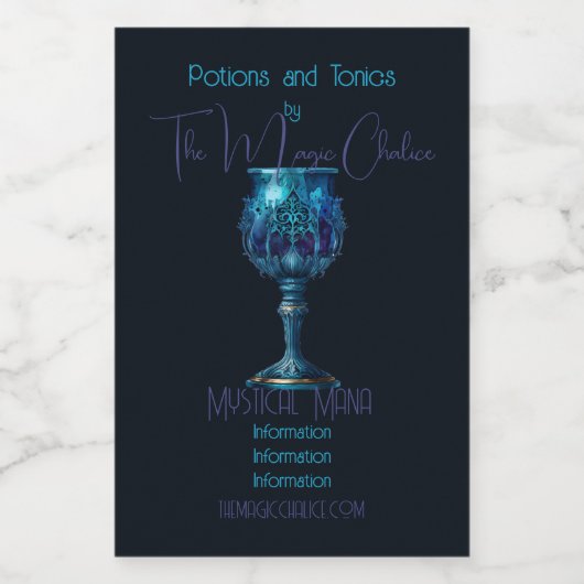 Erstellen Sie Ihre eigene gotische Blausteinkhaler Lebensmitteletikett (Einzelnes Label)