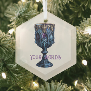 Erstellen Sie Ihre eigene gotische Blausteinkhaler Ornament Aus Glas