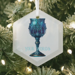 Erstellen Sie Ihre eigene gotische Blausteinkhaler Ornament Aus Glas