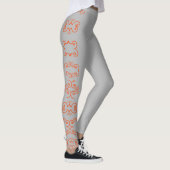 Erstellen Sie Ihre eigene graue Kleidung Blumenmus Leggings (Rechts)