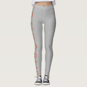 Erstellen Sie Ihre eigene graue Kleidung Blumenmus Leggings (Vorderseite)