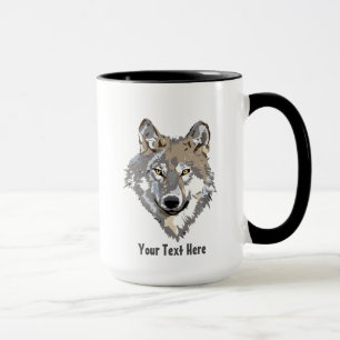 Erstellen Sie Ihre eigene graue Wolf Combo-Kaffee- Tasse
