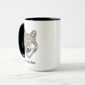 Erstellen Sie Ihre eigene graue Wolf Combo-Kaffee- Tasse (Vorderseite Links)