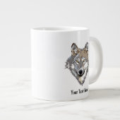 Erstellen Sie Ihre eigene graue Wolf-Spezialität C Jumbo-Tasse (Vorderseite Rechts)