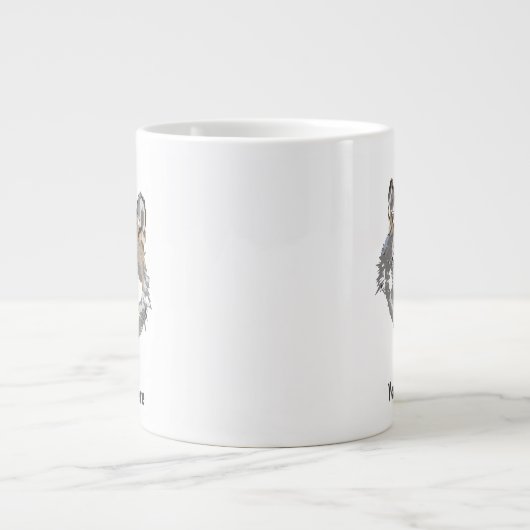 Erstellen Sie Ihre eigene graue Wolf-Spezialität C Jumbo-Tasse (Vorderseite)
