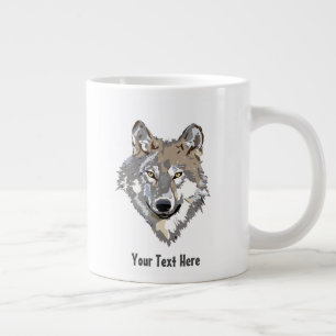 Erstellen Sie Ihre eigene graue Wolf-Spezialität  Jumbo-Tasse