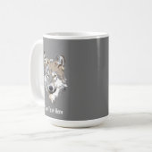 Erstellen Sie Ihre eigene graue Wolfskaffee-Tasse Kaffeetasse (Vorderseite Links)