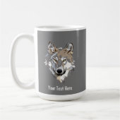 Erstellen Sie Ihre eigene graue Wolfskaffee-Tasse Kaffeetasse (Links)