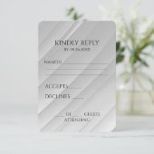 Erstellen Sie Ihre eigene Graustufen-Diagonalwippe RSVP Karte (Stehend Vorderseite)
