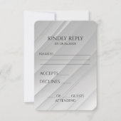 Erstellen Sie Ihre eigene Graustufen-Diagonalwippe RSVP Karte (Vorderseite)