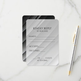 Erstellen Sie Ihre eigene Graustufen-Diagonalwippe RSVP Karte