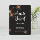 Erstellen Sie Ihre eigene große Orangefarbene Glit Einladung (Stehend Vorderseite)