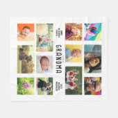 Erstellen Sie Ihre eigene Großeltern-FotoCollage Fleecedecke (Vorderseite (Horizontal))