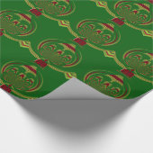 Erstellen Sie Ihre eigene grüne Blüte Geschenkpapier (Ecke)