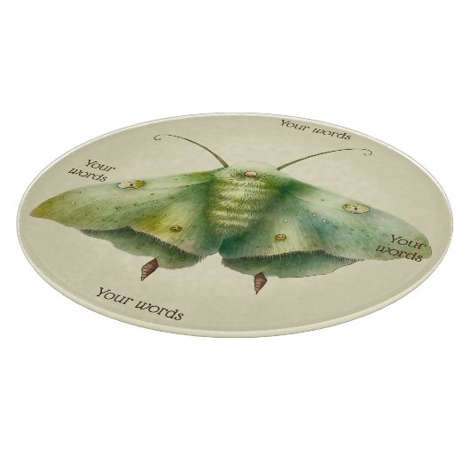 Erstellen Sie Ihre eigene grüne Fantasiemotte Schneidebrett (Ecke)