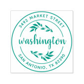 Erstellen Sie Ihre eigene grüne rustikale Rücksend Permastempel (Design)