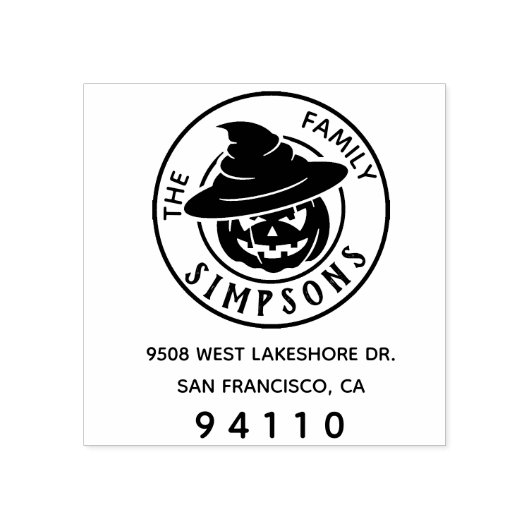 Erstellen Sie Ihre eigene Halloween-Rücksendeadres Gummistempel (Prägung)