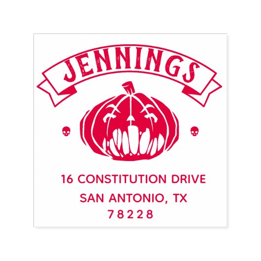 Erstellen Sie Ihre eigene Halloween-Rücksendeadres Permastempel (Design)