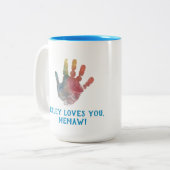 Erstellen Sie Ihre eigene Handschrift für Oma Zweifarbige Tasse (Vorderseite Links)