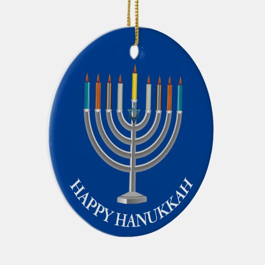 Erstellen Sie Ihre eigene Hanukka Menorah Keramik Ornament (Rechts)