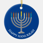 Erstellen Sie Ihre eigene Hanukka Menorah Keramik Ornament (Vorne)