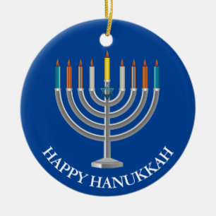 Erstellen Sie Ihre eigene Hanukka Menorah Keramik Ornament