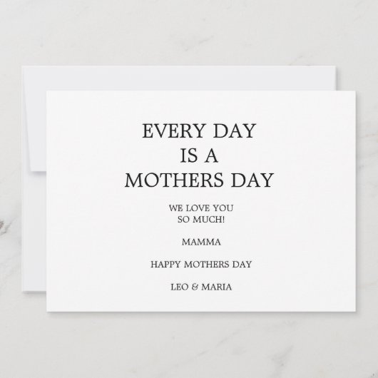 Erstellen Sie Ihre eigene Happy Mütter Day Card Einladung (Rückseite)