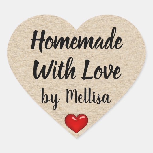 Erstellen Sie Ihre eigene Heimat mit Liebe danke Herz-Aufkleber (Vorderseite)