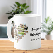 Erstellen Sie Ihre eigene Herz geformt FotoCollage Kaffeetasse
