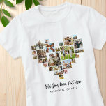 Erstellen Sie Ihre eigene Herz geformt FotoCollage T-Shirt<br><div class="desc">Erstellen Sie Ihren eigenen,  herzförmigen Foto Collage T - Shirt mit Ihren Lieblingsbildern in einem Foto in Liebe Herzform,  zusammen mit Ihrem personalisierten Text in moderner minimalistischer Typografie.</div>
