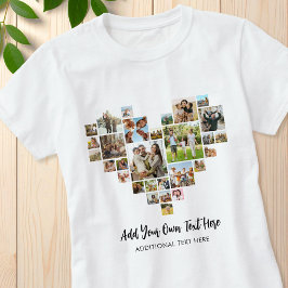 Erstellen Sie Ihre eigene Herz geformt FotoCollage T-Shirt