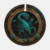 Erstellen Sie Ihre eigene Himmelskorpio Zodiac Ornament Aus Glas (Rückseite)