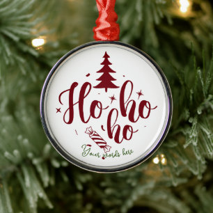 Erstellen Sie Ihre eigene Ho Ho Ho Weihnachten Ornament Aus Metall