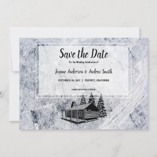 Erstellen Sie Ihre eigene Hochzeit auf dem Berg Sa Save The Date (Vorderseite)