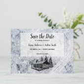 Erstellen Sie Ihre eigene Hochzeit auf dem Berg Sa Save The Date (Stehend Vorderseite)